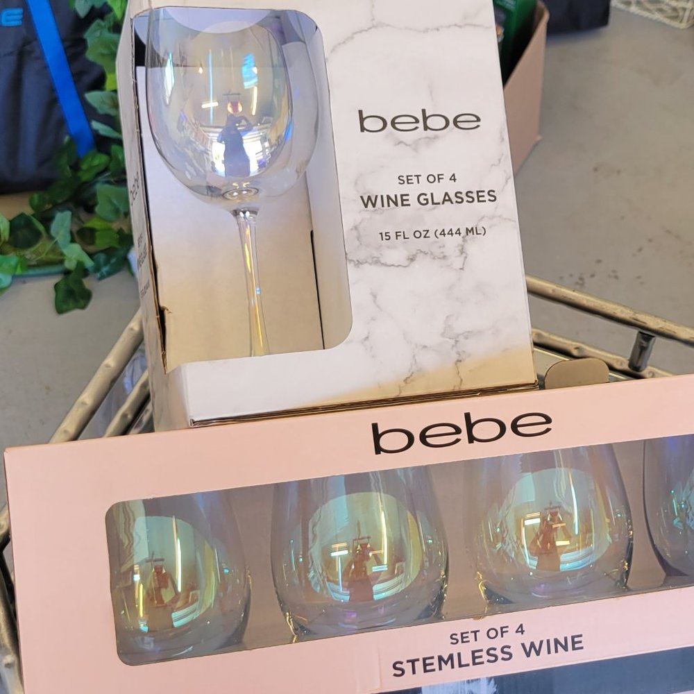 Bebe wine glasses 8 total